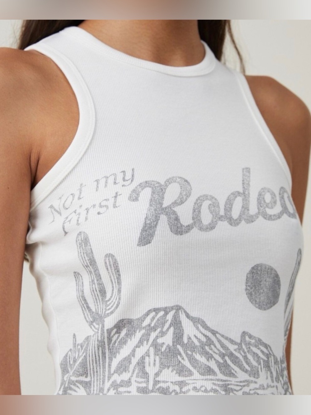 Cotton On Rodeo Cropped Ribbed Tank Top Women’s XSmall